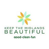 Keep the Midlands Beautiful logo with tagline good, clean, fun.