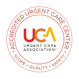 The Accredited Urgent Care Center logo from the Urgent Care Association.