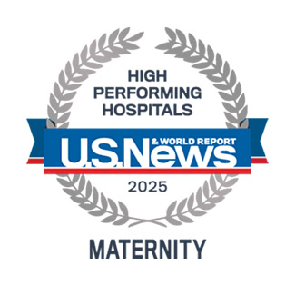 Best Hospital for Maternity The High Performing Hospitals for Maternity badge from the US News and World report.