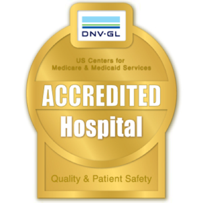 DNV Accredited Hospital seal.