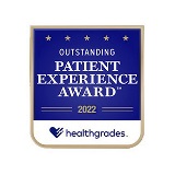 The Outstanding Patient Experience Award badge from Healthgrades.
